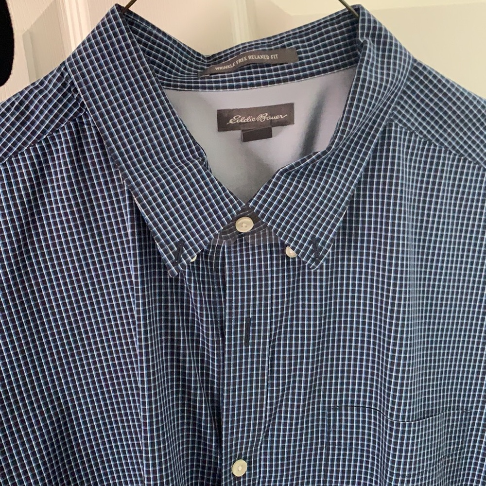 Eddie Bauer T3XL wrinkle free relaxed fit shirt